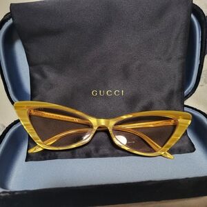 Gucci Yellow Cat-Eye Sunglasses